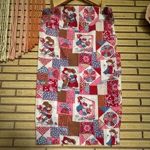 60/70's Kids Patchwork Fabric 20 x 72" - Children's Decor - Novelty Sewing Piece